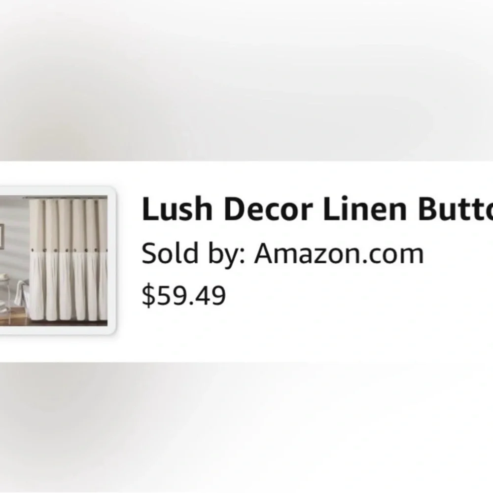 Lush Decor Linen Farmhouse- Boho style Shower Curtain ~New~With Rings & Liner